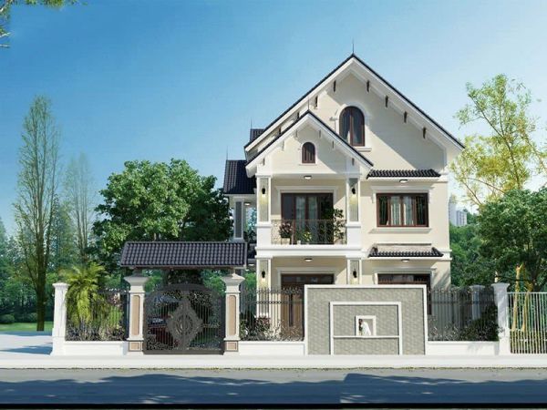 Mẫu nhà 2 tầng nông thôn đơn giản