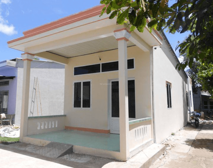 mẫu nhà cấp 4 mái bằng 3 phòng ngủ nông thôn