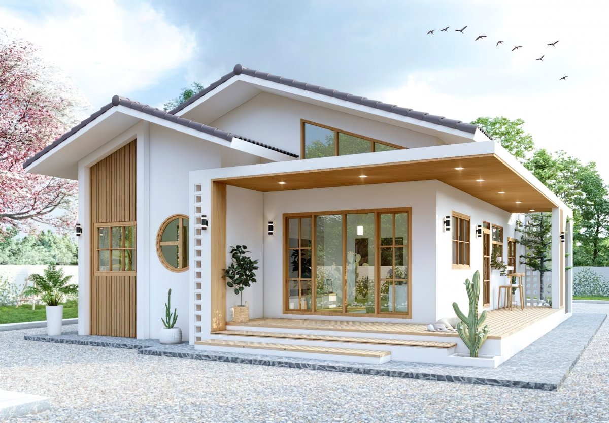 Mẫu nhà cấp 4 nông thôn giá rẻ 300 triệu tiện nghi hiện đại đẹp
