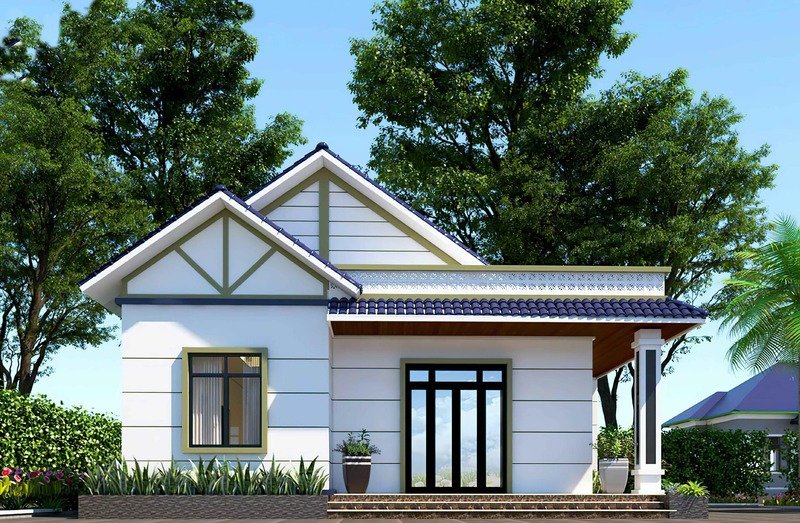 Mẫu nhà cấp 4 nông thôn đơn giản 250 triệu