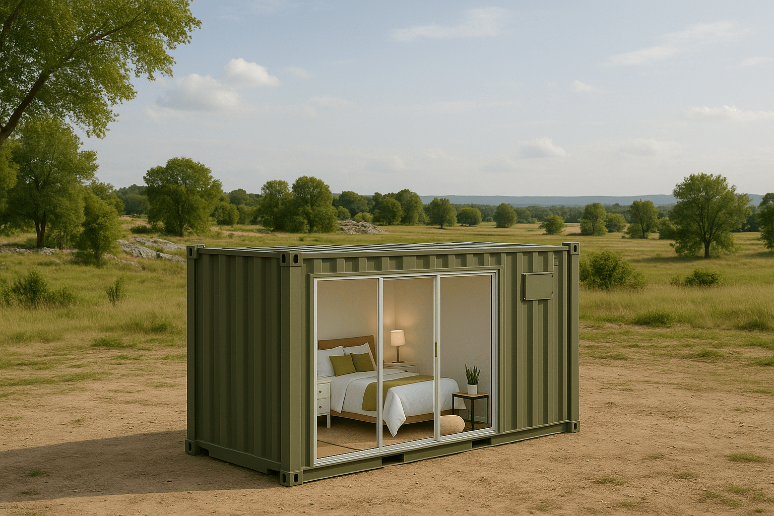 Thiết kế nhà container 20 feet nhỏ gọn, giá chỉ từ 46 - 50 triệu